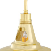 настенный светильник с латунным корпусом и стеклянным плафоном