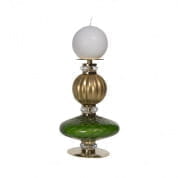 Diva greta medium candle holder - green & gold подсвечник, Villari