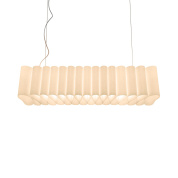 подвесной светильник с линейным корпусом и рифлёным рассеивателем