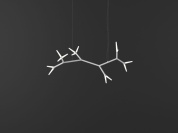подвесной светильник с разветвленной геометрической конструкцией и направленным светом