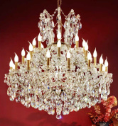 классическая подвесная люстра с многоярусным кристальным декором