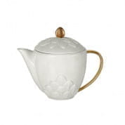 Peacock white & gold teapot чайник, Villari