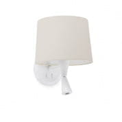 64308-02 CONGA WHITE READER WALL LAMP BEIGE LAMPSHADE ø215* настенный светильник Faro barcelona