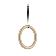 подвесной светильник с кольцевым плафоном шампаневого цвета