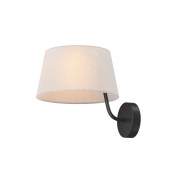 настенное бра с тканевым абажуром черного цвета