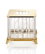 контейнер для ванной с металлической рамкой и стеклянной чашей