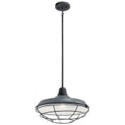 Pier 1 Light 16" Convertible Pendant Gloss Grey уличный подвесной светильник 49993GG Kichler