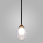 подвесной светильник с прозрачным стеклянным плафоном каплевидной формы