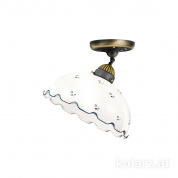 Kolarz Nonna 731.10.25 потолочный светильник состаренная латунь белый ø30cm высота 24cm 1 лампа e27