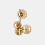 322742 Ideal Lux PERLAGE AP3 AMBRA настенный светильник (бра) янтарь