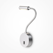 настенный светильник с хромированным корпусом и поворотной головкой