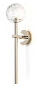 настенный светильник с вытянутой стойкой и шарообразным стеклянным плафоном