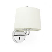 24031-01 MONTREAL CHROME WALL LAMP WHITE LAMPSHADE настенный светильник Faro barcelona