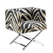 110198 Chair Dawson zebra print кресло Eichholtz