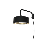 настенный светильник с чёрным корпусом и направленным световым потоком