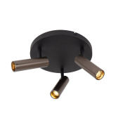 трёхмодульный потолочный спот с поворотными светильниками на круглой базе