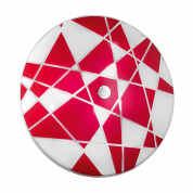 потолочный светильник круглый красный с геометрическим узором