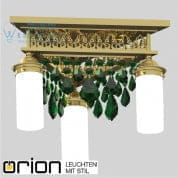 Потолочная люстра Orion ORIONtal DLU 1704/3 gold/Pendel grün