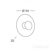 Kolarz Luna 0415.61L.V1.Co.Ch настенный светильник кортеновская сталь ø54cm 1 лампа e27