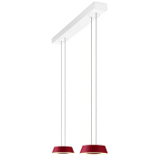 подвесной светильник линейный с двойными плафонами