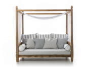 Jeko Мягкий садовый диван из тикового дерева с балдахином Gervasoni