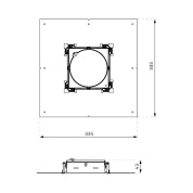 Монтажный комплект Kreon In-Line 120, для бетона KR707219
