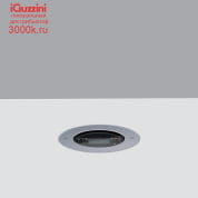 EQ90 Light Up iGuzzini Recessed luminaire Earth D=137 mm - Flush-mount stainless steel frame -Warm White - Wall Washer optic