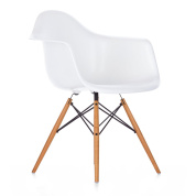 4055737331718 Eames Vitra Стул обеденный на деревянных ножках, белый/золотистый клен