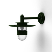 настенное бра с зелёным диском и полусферическим плафоном