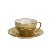 Peacock gold tea cup & saucer чашка, Villari