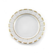 Queen elizabeth white & gold dessert plate тарелка, Villari