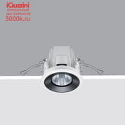 Q808 Laser iGuzzini Fixed round recessed luminaire - Warm Dimmingwide flood - White/Black