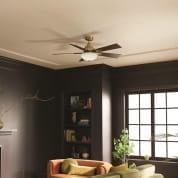52" Vinea 5 Blade LED Indoor Ceiling Fan Brushed Natural Brass люстра-вентилятор, Kichler