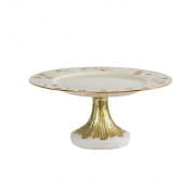 Taormina white & gold small cake stand 0007488-402 подставка для торта, Villari