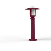 садовый светильник бордового цвета с купольным плафоном