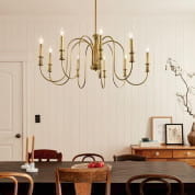 Karthe 9 Light Chandelier Natural Brass люстра 52471NBR Kichler