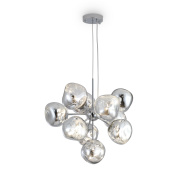 подвесной светильник с множеством зеркальных стеклянных шаров