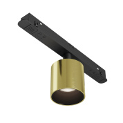 магнитный трековый цилиндрический светильник черного цвета с золотистым отражателем EXILITY 23 mm