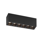 настенный спот черный с четырьмя источниками света