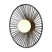 настенный светильник с радиальной решеткой и центральным стеклянным рассеивателем