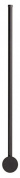 настенное бра с тонким цилиндрическим корпусом графитового цвета