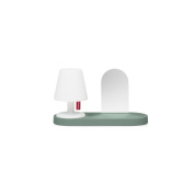 105953 Edison The Petit Residence Fatboy Переносная настольная лампа с белым абажуром и зелёным основанием