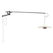 торшер с длинным выносом и дисковым плафоном