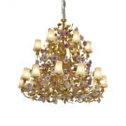 Marie antoinette 18 light chandelier - gold & pink люстра, Villari