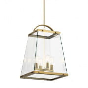 Darton 25.75" 4 Light Large Foyer Pendant with Clear Glass Brushed Natural Brass подвесной светильник 52124BNB Kichler