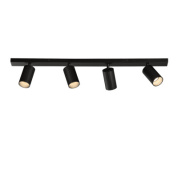 потолочный светильник с регулируемыми спотами, чёрный корпус, IP20