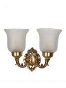 Small Traditional Brass Double Wall Light бра FOS Lighting SR2-Crown-WL2
