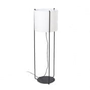 24023-33 DRUM BLACK FLOOR LAMP BEIGE LAMPSHADE 1XE27 торшер Faro barcelona