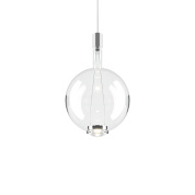 подвесной светильник с прозрачным стеклянным плафоном шарообразной формы