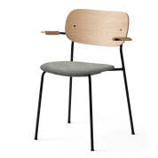 1168039 Audo Copenhagen Co Chair Обеденный стул Co, чёрный, стальной, с подлокотником, Hallingdal 130/натуральный дуб